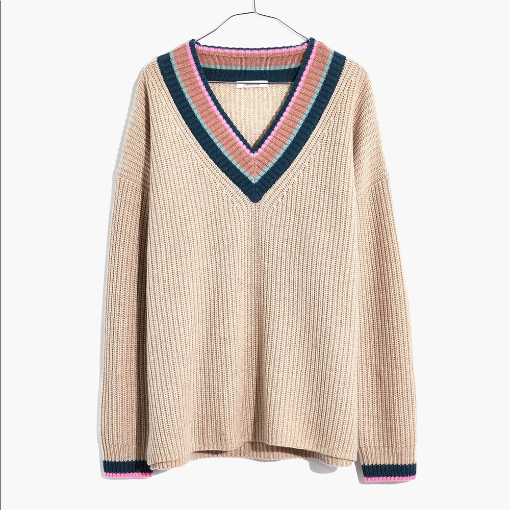 TIPPED FORREST V-NECK SWEATER